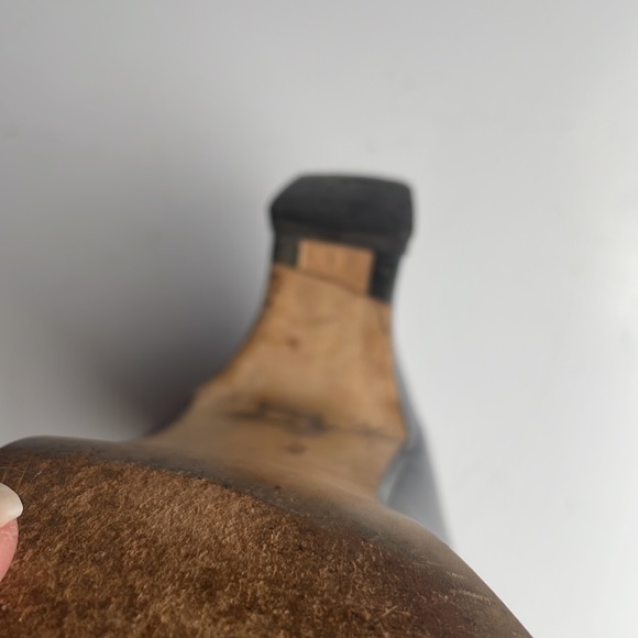 candid statements world heels leather navy blue kitten heel pumps size 7… - Picture 9 of 10